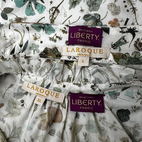Laroque x Liberty Fabric Set | Cottagecore Floral Puff Sleeve Top & Maxi Skirt L - Picture 7 of 9